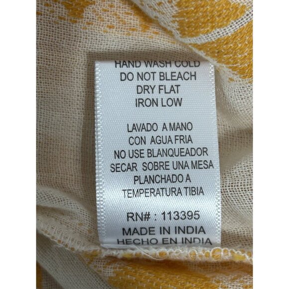 En Crème Annika Embroidered Button Shirt in Cream Yellow - Sz L - NWT - Picture 7 of 7